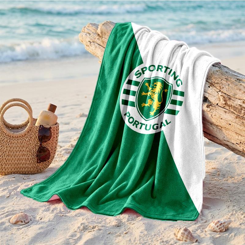 Sporting CP FC Печать Микрофибра Пляжное Полотенце Быстросохнущее Впитывающее Большое Полотенце Для Пляжа Плавания Путешествий
