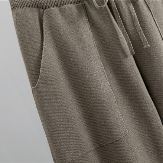 Geomatric женские свитера костюмы комплекты осень-зима толстые мягкие трикотажные комплекты пуловеры длинные брюки повседневный спортивный костюм из 2 предметов