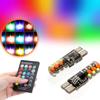 2/4/6 шт. T10 W5W Светодиодная 194 168 W5W 5050 SMD Автомобильная Лампа для Салона, Чтения, Автомобильная Клиновая Лампа, Светодиодная Лампа RGB С Пультом Дистанционного Управления