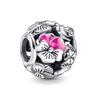 925 Silver Spring Flower Butterfly Charm Bead DIY Bracelet Jewelry For Women Dangle Pendant 