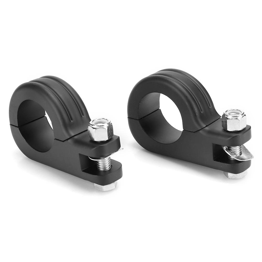 38mm 1.5in Foot Rest Footpeg Mounting P Clamp Motorcycle Accessory Fit for (Black )