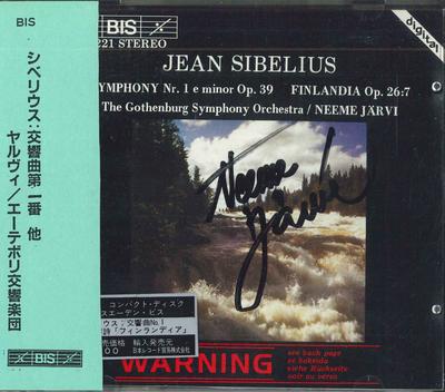 CD NEEME JARV - Симфония Сибелиуса №. 1 В ми-миноре, CD221 BIS Япония Оби Классика Б/У