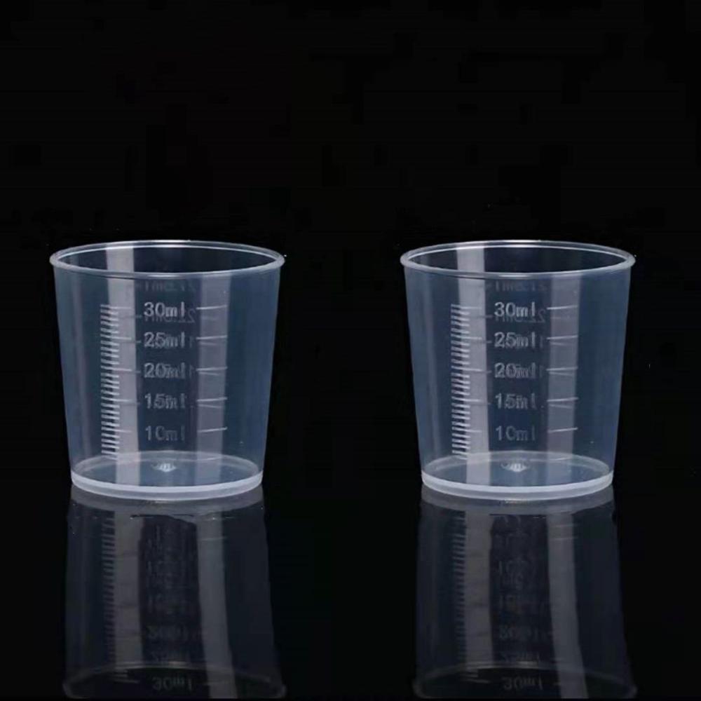 Paint Plastic Medicine Pills Resin Graduated Cups Measuring Tool Scale Cups Container