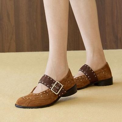 Женские балетки из мягкой кожи, повседневная обувь в панк-стиле с ремешком и пряжкой, лоферы с заклепками, дизайнерские балетки, женские балетки, удобные кроссовки