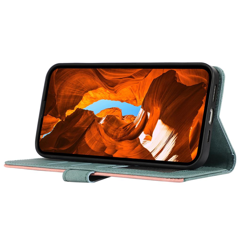 ABEEL Чехол для Motorola Edge 60 5G/60 Fusion 5G, кожаный откидной чехол с цветной вставкой, блокировка RFID