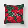 Cute Red Print Geometric Red Plaid Pink Lolita Pillow Cover Decorative Modern Nordic Throw Pillow Cover