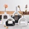 Creative Geometric Ceramic Flower Arrangement Decoration TV Cabinet Decorative Crafts Vase Home Nordic Simple Dried Flowers
