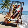 Custom Name Personalized Gizmo Print Beach Towel, for Trip Camping Beach Party Home Decor, Birthday Gift for Family & Friends