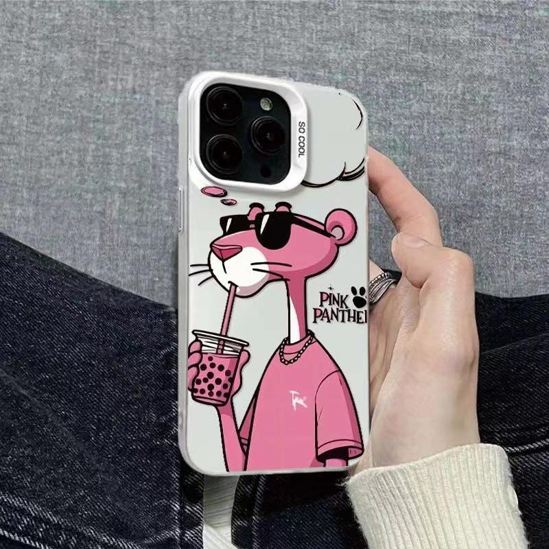 Pink Panther Anime iPhone Case for Models 12-16 Pro/Pro Max