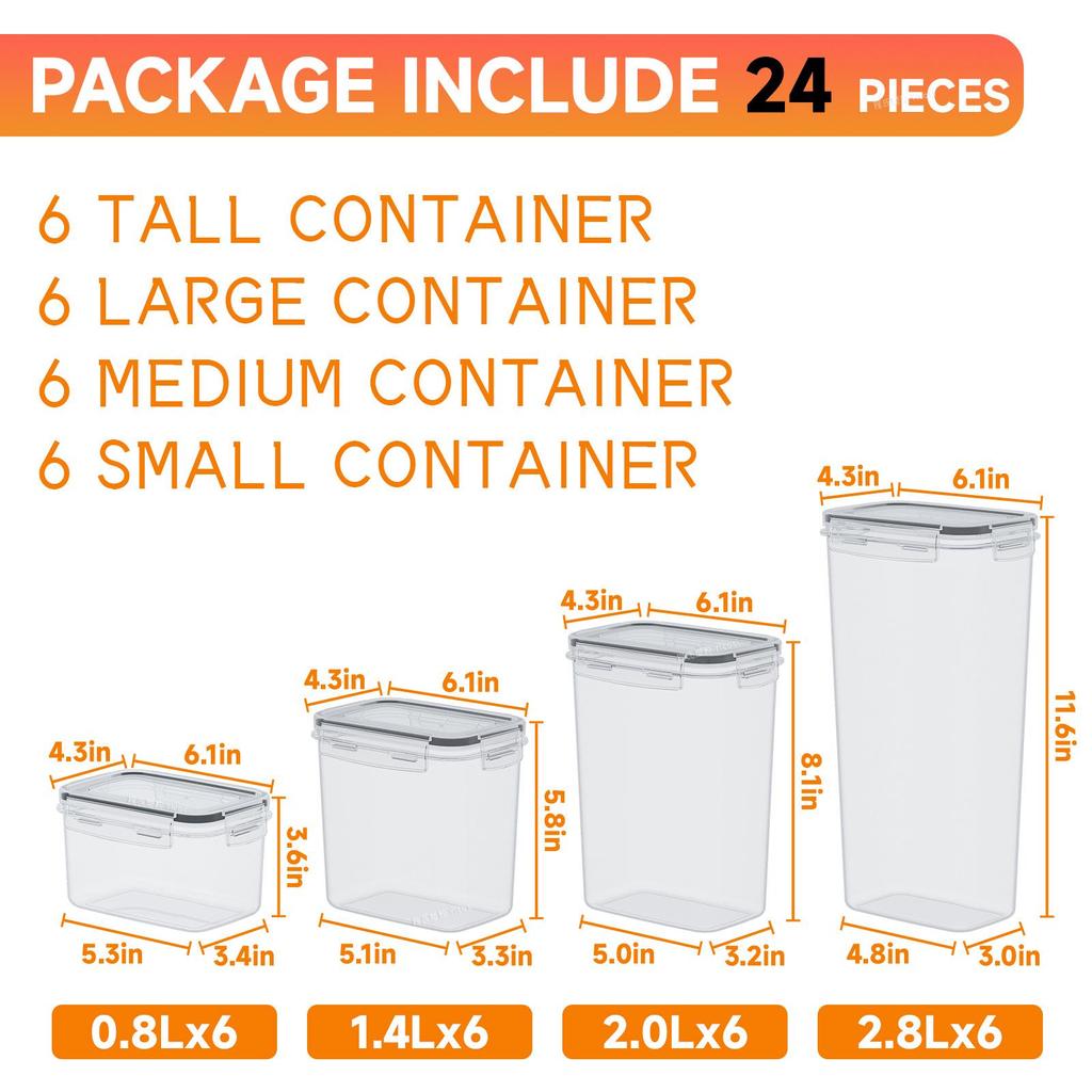 Прозрачная пищевая полипропиленовая банка для хранения для кухни - Герметичный контейнер для зерна