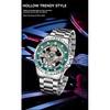Hollowed Out Fully Automatic Men's Watch with Mechanical Movement Men's Night Light Waterproof Trendy Watch