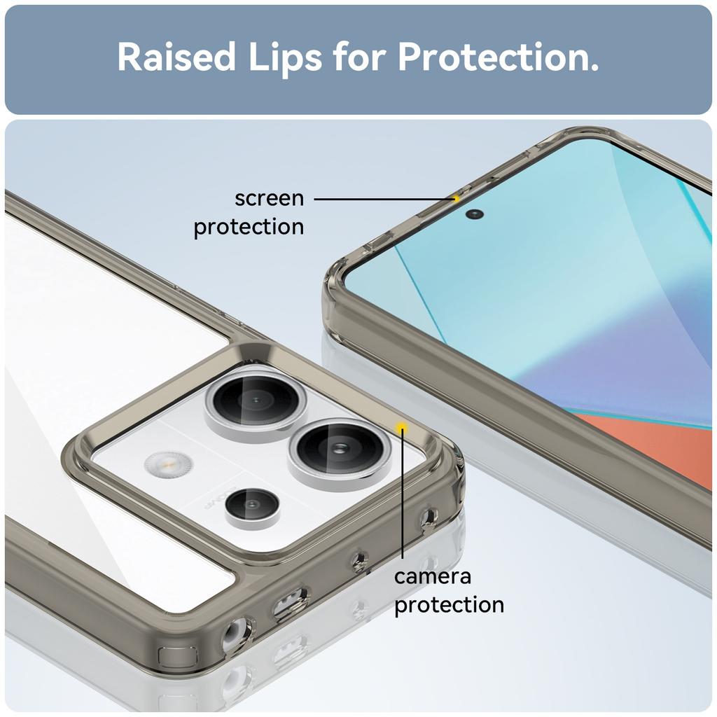 Для Xiaomi Redmi Note 13 Pro 5G/Poco X6 5G Чехол для телефона ТПУ+Акриловая защитная крышка