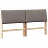 Upholstered Headboard Taupe 200 cm Solid Pine Wood