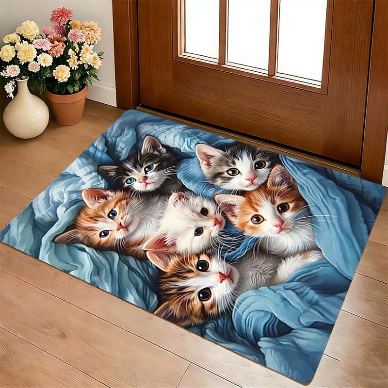 Kitty Cats Living Room Nonslip Area Rug Soft Carpet For Bedroom Game Playroom Sofa Office Home Decor Doormat Christmas Gift C9302771