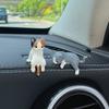 Cute Car Center Console Decoration Ornaments Kitten Action Figure Auto Dashboard Rearview Mirror Decoration Car Accessories