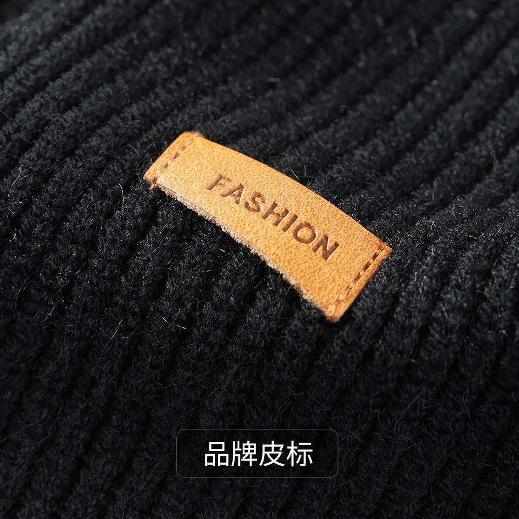Men's Fashionable and Versatile Autumn Half-Height Zipper Collar Long Sleeve Knitted Sweater