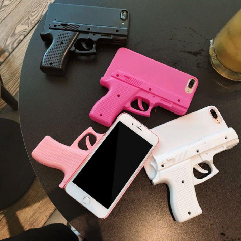 Новый Специальный Уникальный Крутой 3D Чехол в Форме Пистолета для iPhone 7 Plus из Материалов Премиального Качества