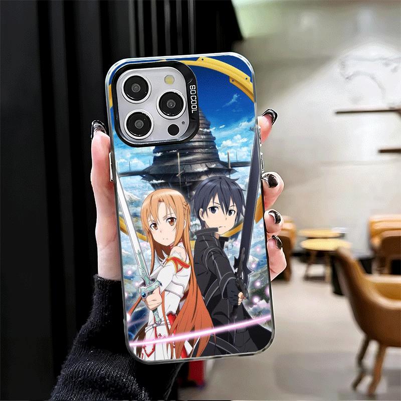 Ударопрочный чехол для телефона Sword Art Online Anime для iPhone 17 Air 16 16E 15 Pro Max 14 Plus 13 Mini 12 Задняя крышка Противоударный Fundas