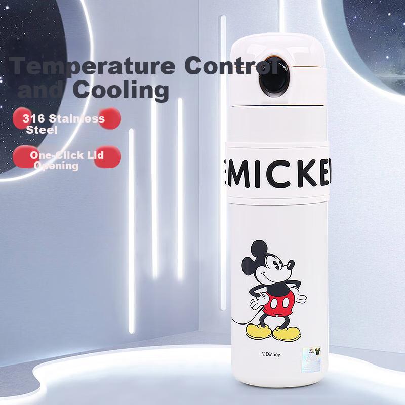 Disney  Insulated Cup, 316 Stainless Steel Straw Direct Drinking Water Bottle, 500ml