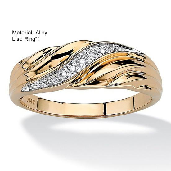 Engagement Ring Two-tone Wear Resistant Elegant