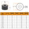 Шестерня 1M-87T/88T/89T/90T/92T/95T/96T/97T/98T/100T Шаг зубьев 3,14 мм Общая высота 10 мм Моторная шестерня Углеродистая сталь Чернение