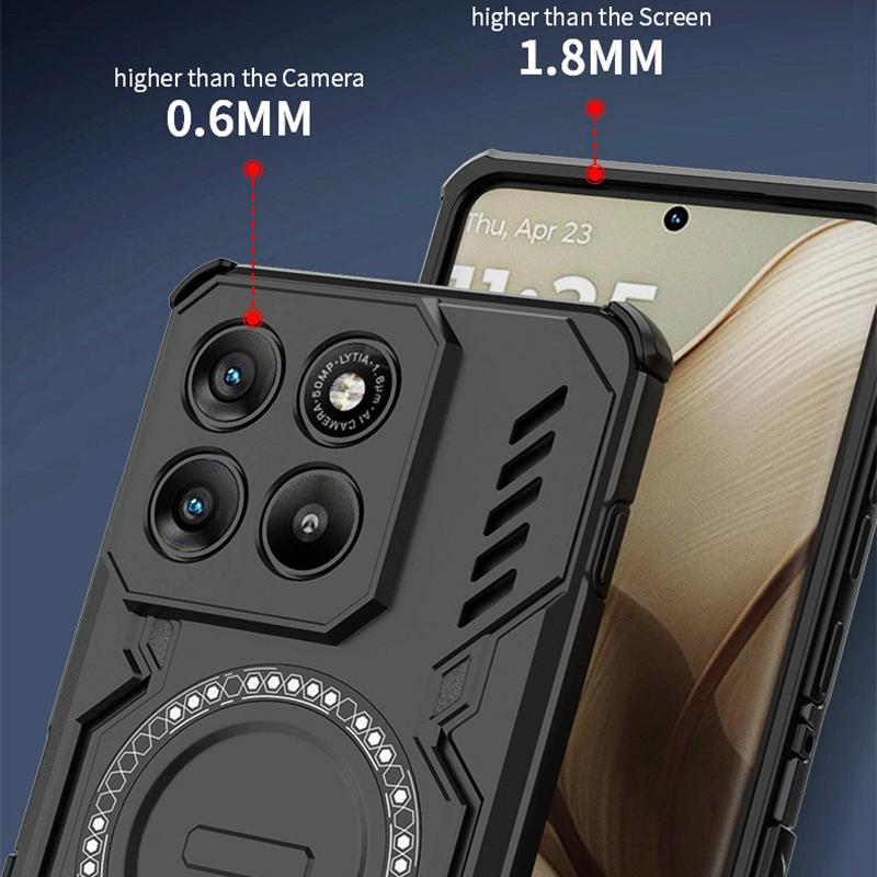 KEYSION Hollow Heat Dissipation Case for Motorola Signature 5G TPU+PC Magnetic Cooling Shockproof Phone Cover for MOTO Signature