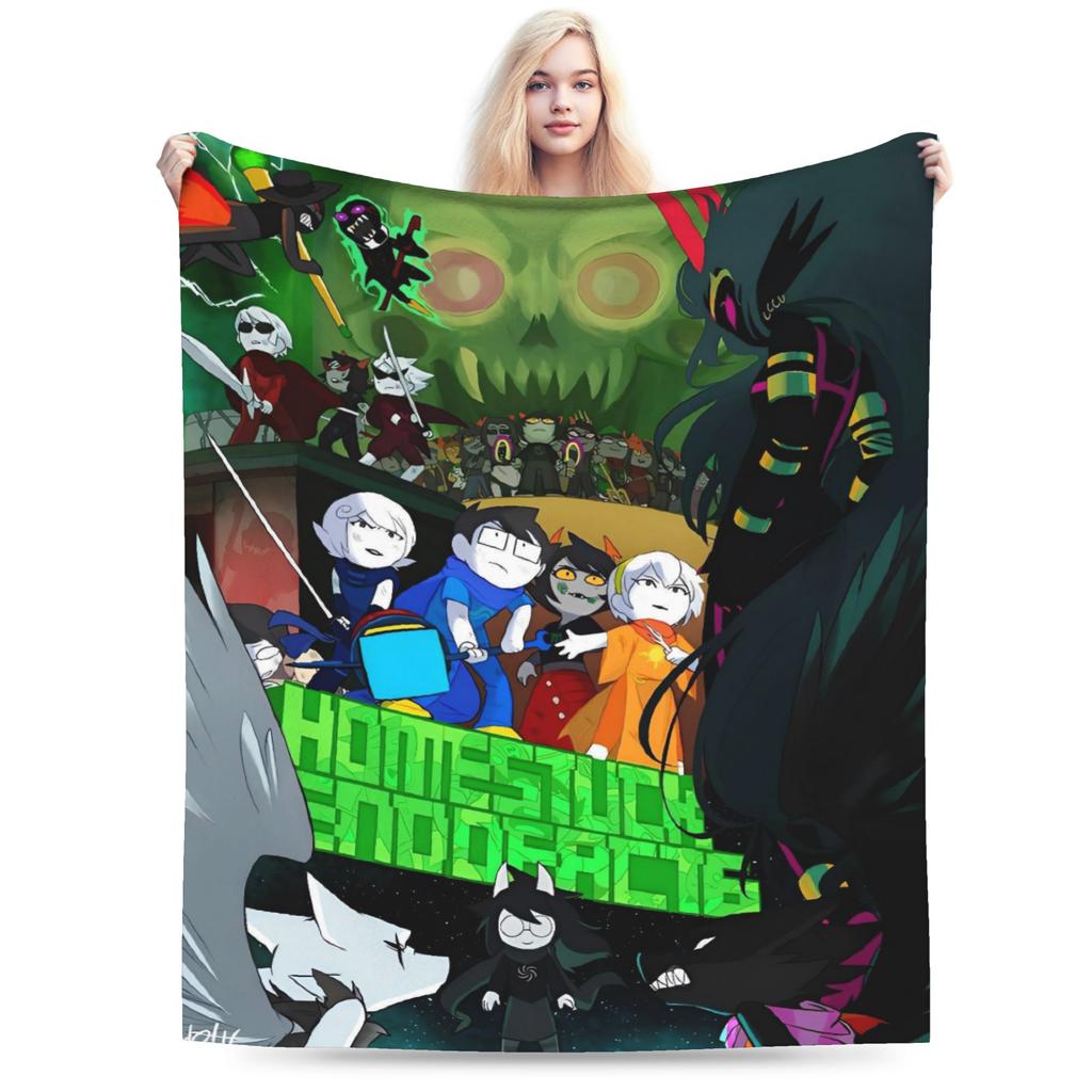 Homestucks Video Game Flannel Blanket Autumn Warm Soft Throw Blanket for Child Home Decor Pattern Bedspread Sofa Bed Cover