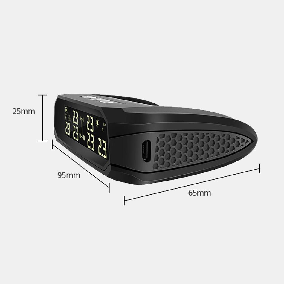 E-ACE K10 Солнечная TPMS Автомобильная система сигнализации давления в шинах Система контроля температуры шин Цифровой дисплей Автоматические системы охранной сигнализации с 4 датчиками