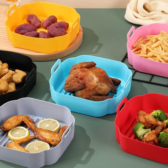 Practical Easy To Clean Multipurpose Grease-proof Microwave Safe Air Fryers Pot Kitchen Accessories Air Fryers Pot