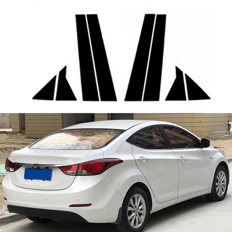8 шт./комплект Накладки на стойки кузова и дверей для Hyundai Elantra/Avante/i35 Elantra 2011-2016 Наружные аксессуары