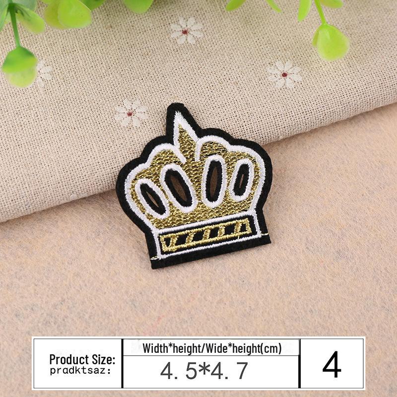 Модная вышитая нашивка «Золотая корона» Yixiu