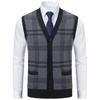 Cardigan Sweater Vest for Men with Autumn and Winter Daddy Outfit Warm Slim Sweater Vest Jacket for Men