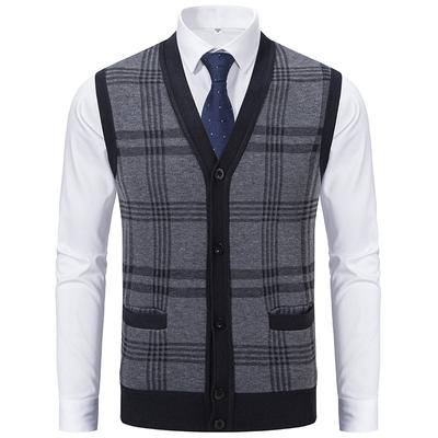 Кардиган, жилет для мужчин, осенне-зимний наряд для папы, теплый приталенный жилет-свитер, куртка для мужчин