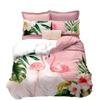 2025 Luxury New 3D Print Flamingo Duvet Cover Set Tropical Animal Bedding Set Pink Floral Women Girly Flowers Bedspread Cover