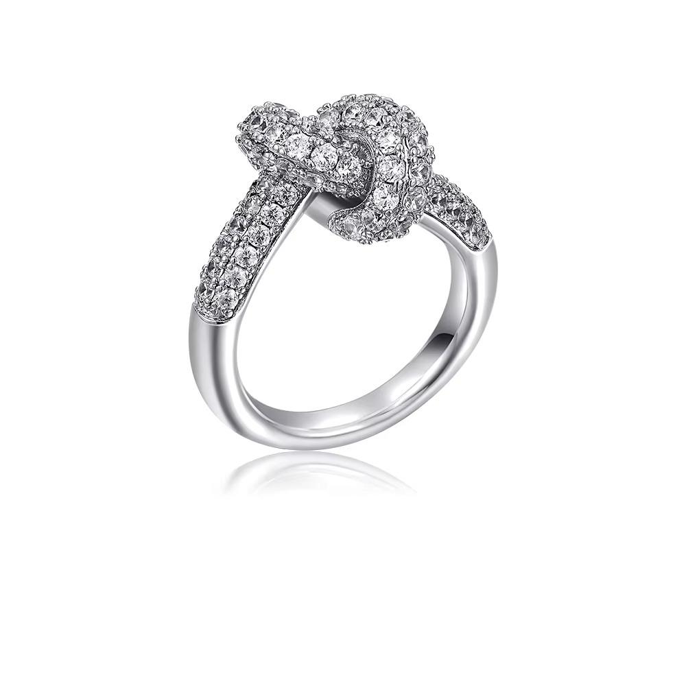 Classic Design Colored Zircon Knot Rings Unique Design Colored Zircon Fashion Ring Women Gits Geometric Ring Lady Rings