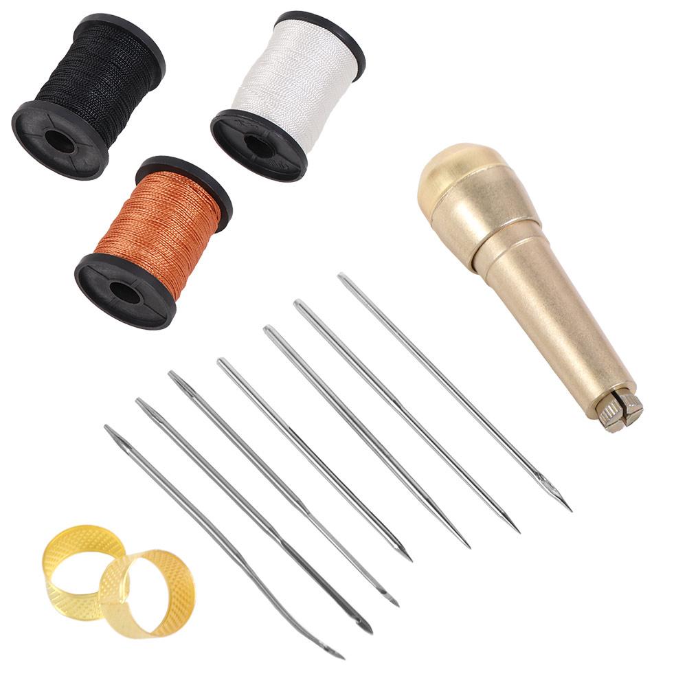 Multifunctional Leather Sewing Awl Set Punch Stitching Needles  for Shoes and Leather Repairs