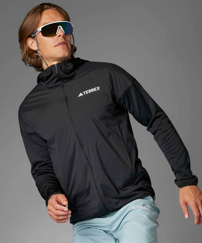 adidas Куртка с капюшоном Terrex Xperior Climawarm+ Windlight Fleece - Черный / Jf1227