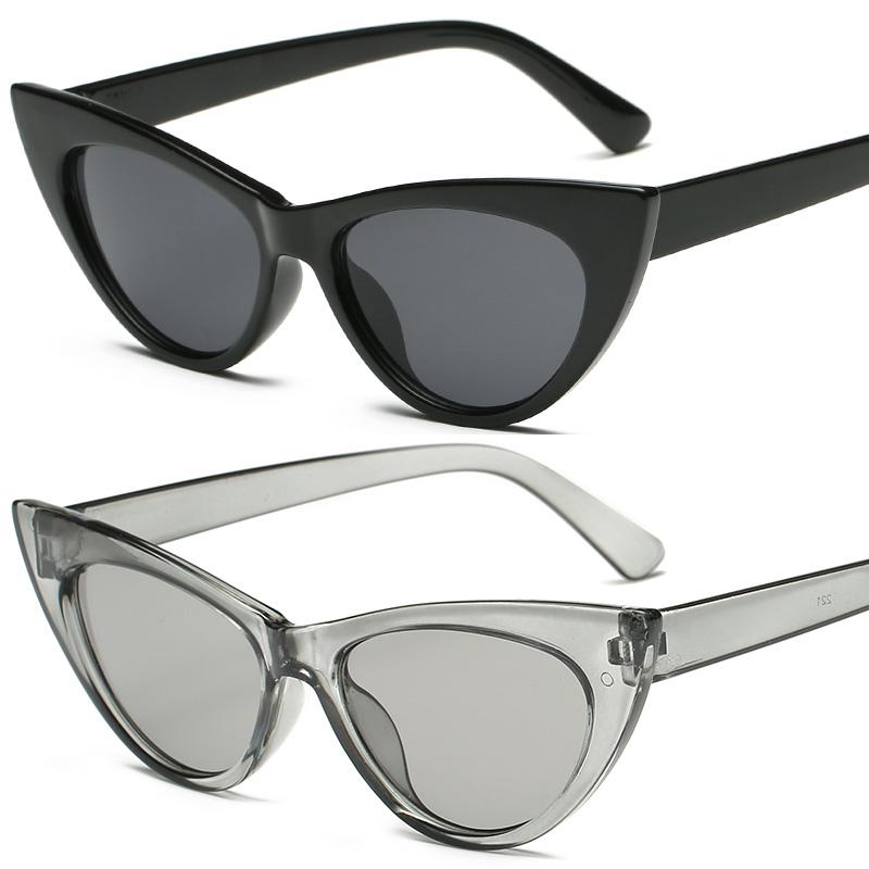 2PCS Simple Colorful Sexy Cat Eye Sunglasses Women Men Exquisite Fashion Sun Glasses Revelry Party Male Female Glasses UV400