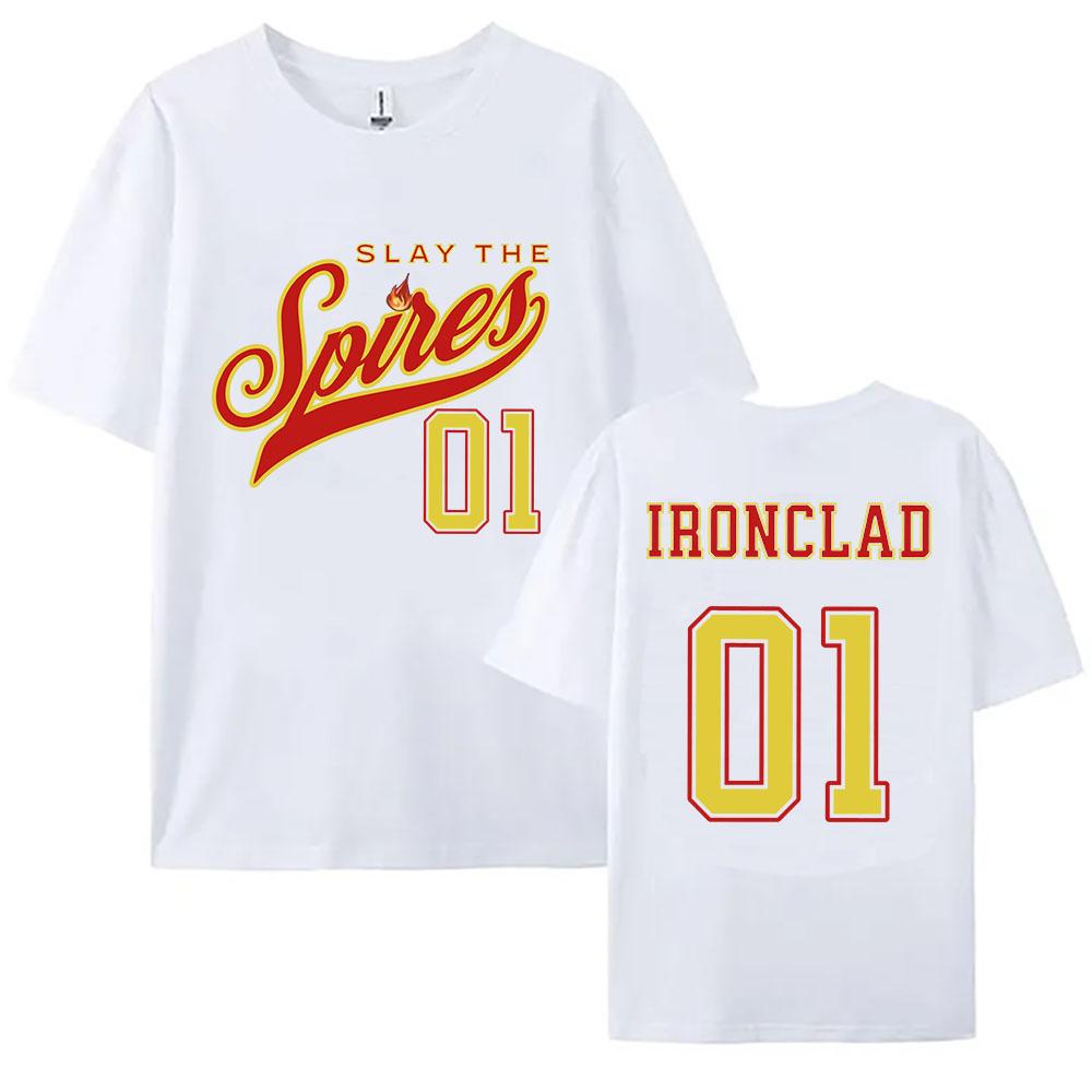 Slay The Spire 2 Ironclad Character Tee Two Sided Graphic Print Unisex TShirt Game Design Fashion Women/Men T-shirt Loose Merch