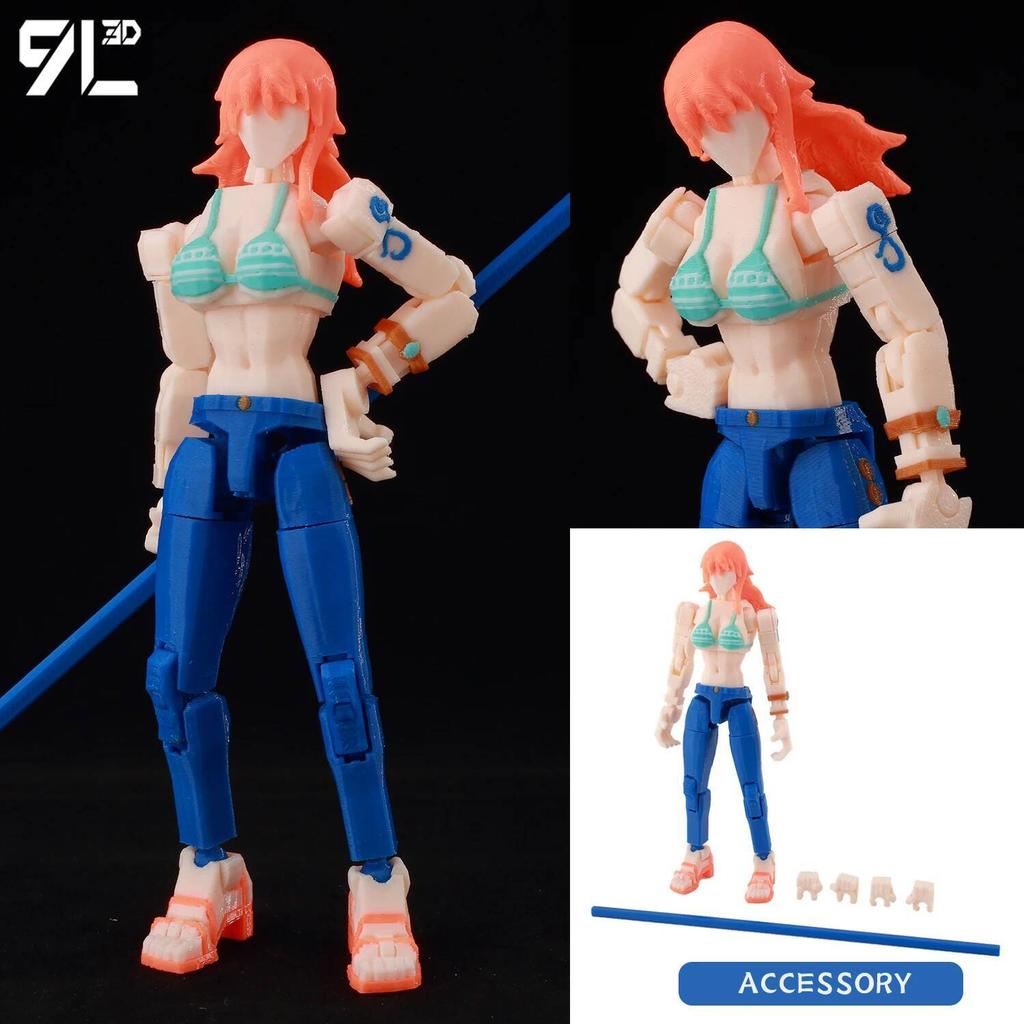 9L3D Печатные Аниме One Piece Naruto Клинок Рассекающий Демонов Dummy13 Lucky T13 Подвижные Трансформирующиеся Фигурки Действия Манекен Игрушки Коллекционные