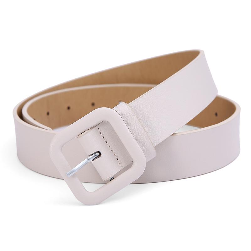 Женский универсальный черный кожаный ремень - модный аксессуар в корейском стиле для джинсов