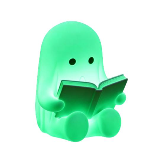 Фигурка Yousheng Ghost Reading Book, Милая мини-статуэтка призрака, сидящего, 3D-печать, для Хэллоуина, книжной полки, стола, интерьера дома
