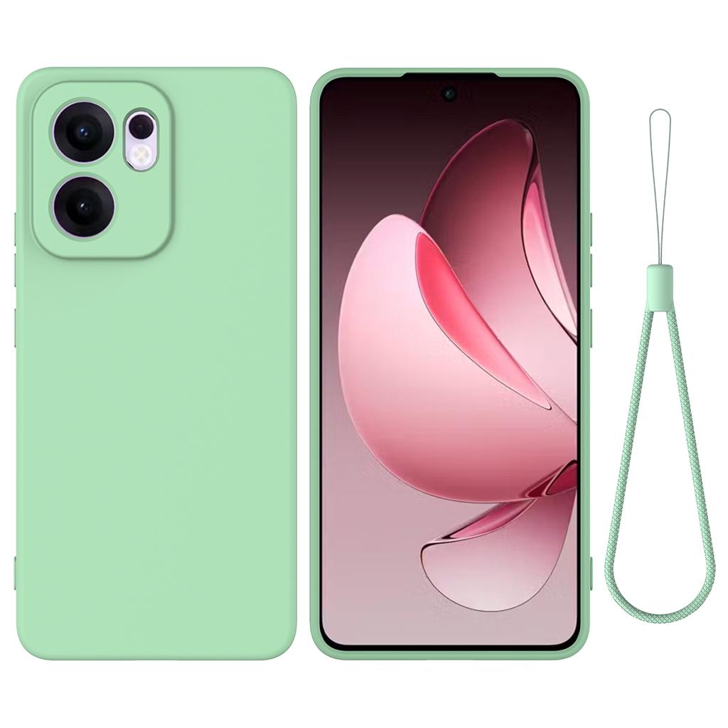 For Oppo Reno13 F 5G/Oppo Reno13 F 4G Liquid Silicone Case Phone Back Cover with Hand Strap
