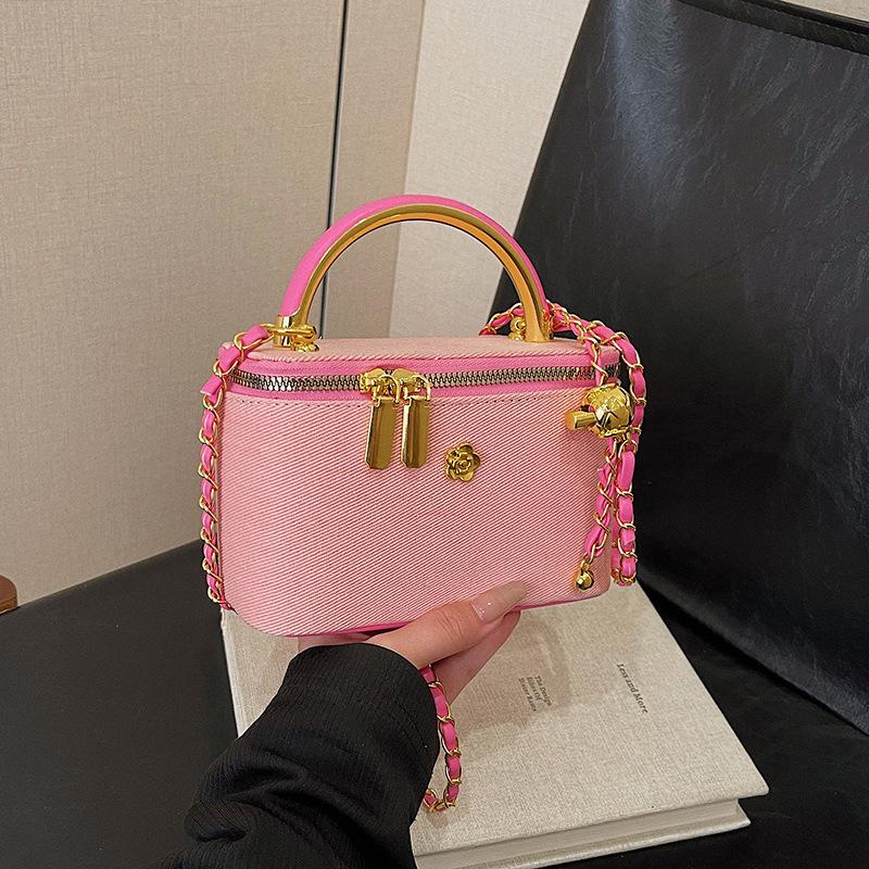 2025 Luxury Fashion Denim Women's Small Square Bag Designer Ladies Chain Crossbody Bags Leisure British Style Handbags