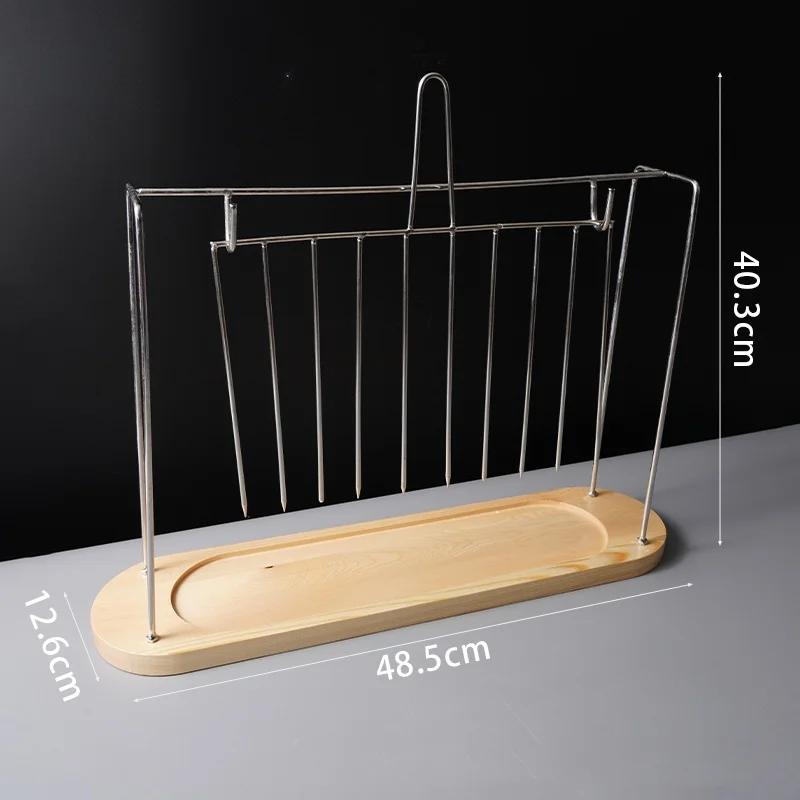 Шампуры для барбекю в западном стиле Итальянские шампуры и тарелки Подставка для шампуров из нержавеющей стали Креативные ресторанные шампуры