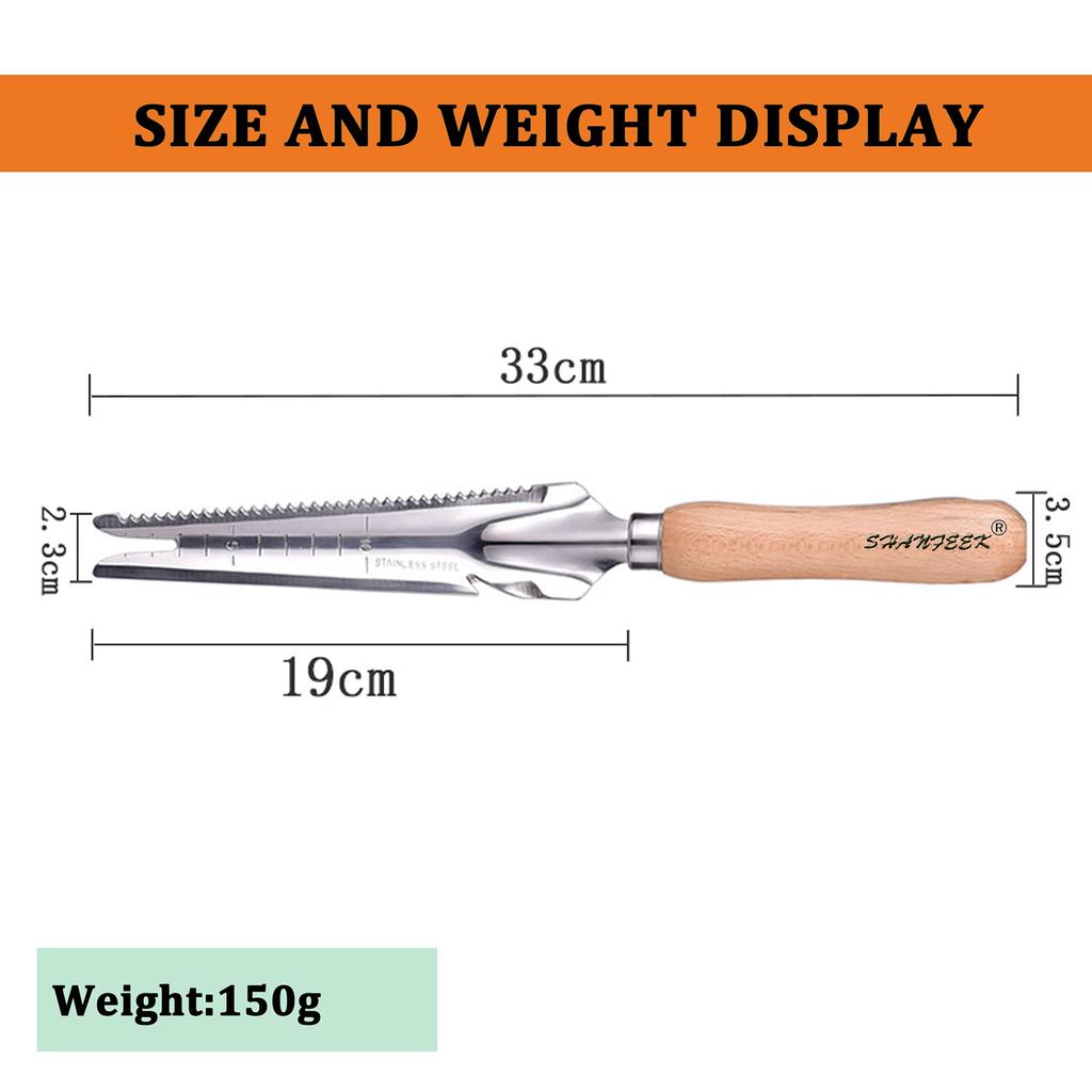 1 шт. Удалитель сорняков, Садовый инструмент для удаления сорняков из трещин, Легко удаляющий сорняки инструмент для двора, Садовые инструменты мотыга, Нержавеющая сталь, Острые зубья граблей
