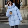 Ultra-light Puff Korean Style Down Cotton Jacket for Women College Loose Hooded Mid-length Versatile Cotton Jacket