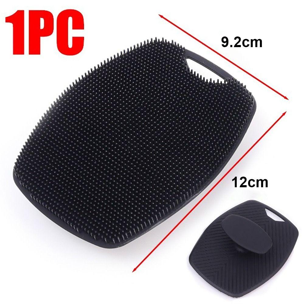 1Pcs Soft Silicone Exfoliating Brush Black Grey Body Cleansing Scrubber  Bath Supplies