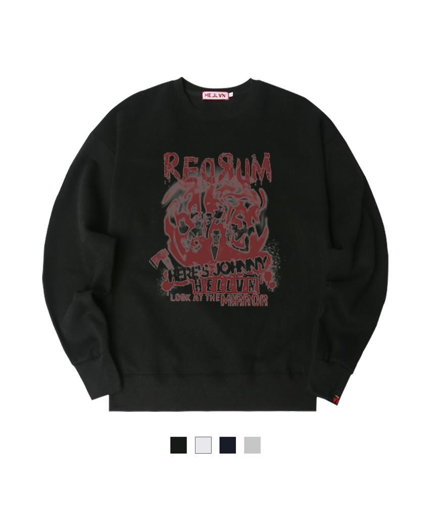 Свитшот HELLVN H/V Redrum Оверсайз с флисовой подкладкой (Som4-4Hv024)