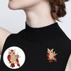 Enamel Owl Shape Embedded Brooch Pin Badge Banquet Jewelry